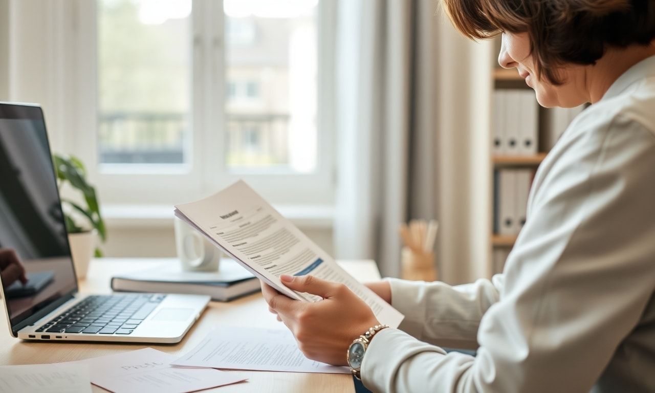 健康保険の手続きを確認する様子