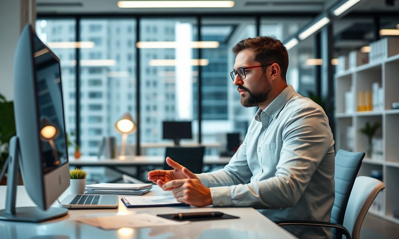 戦略を立てるビジネスパーソン