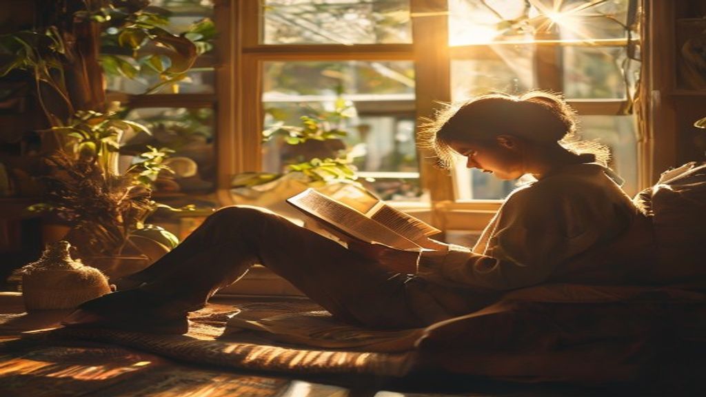 休日を自宅で充実させる様子