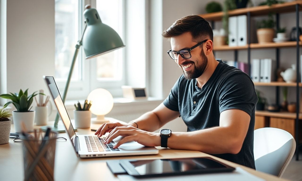 前向きに転職活動を進める様子