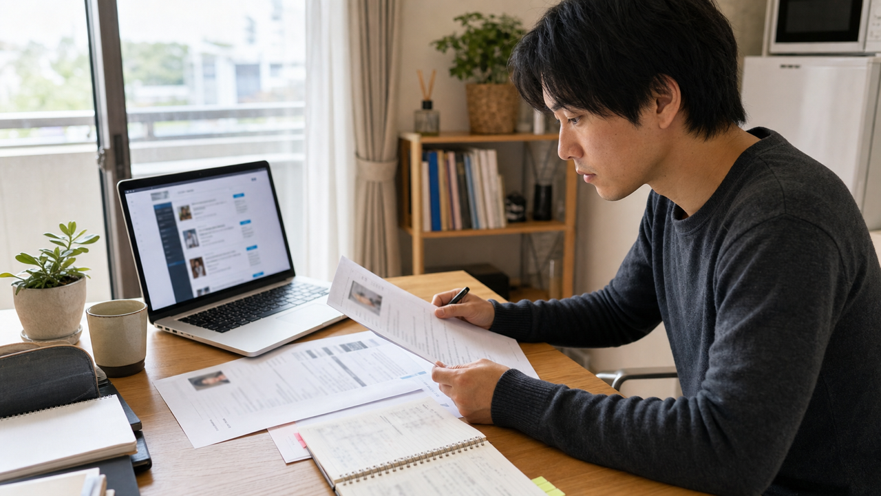 家計を確認しながら求人応募を進める転職活動