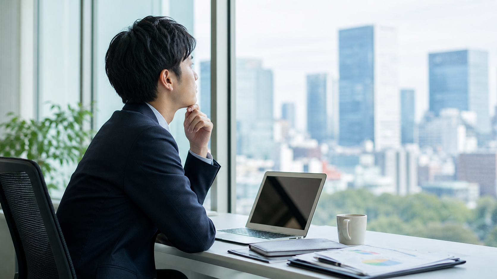 仕事との相性や職場環境を見直す会社員