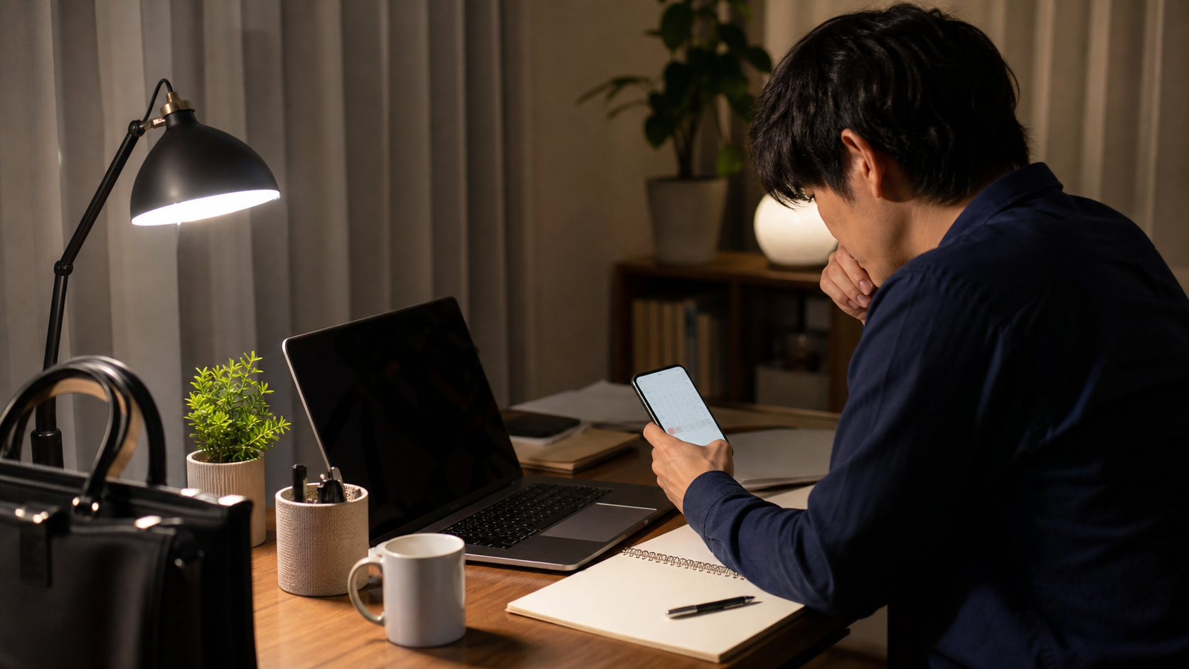 正社員がバイト掛け持ちの予定と収入を整理している様子