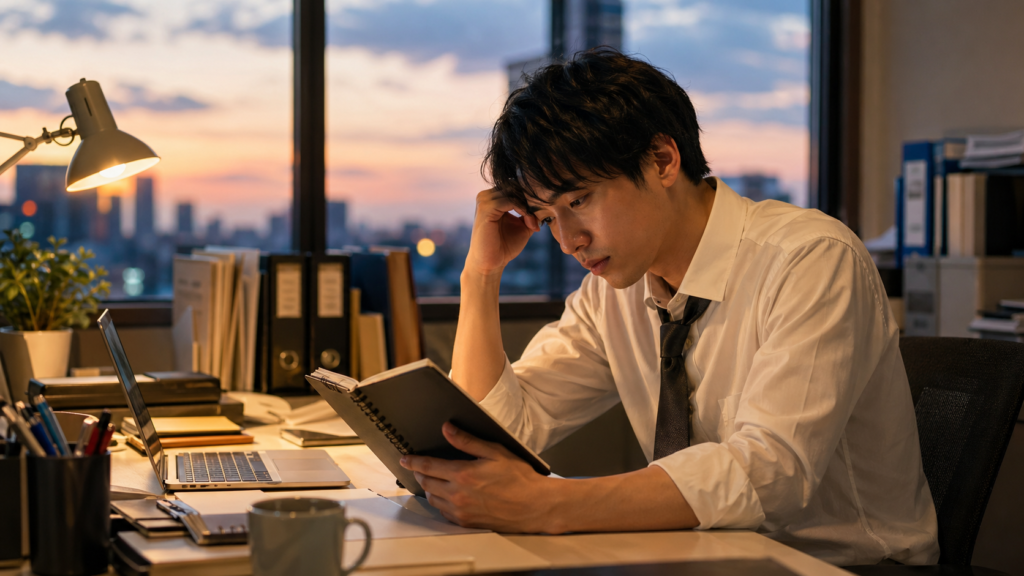 仕事できないと辞めたい悩みを整理する会社員