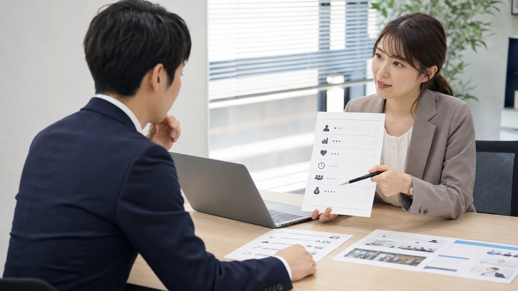 転職エージェントと会社の評判や職場条件を確認する求職者