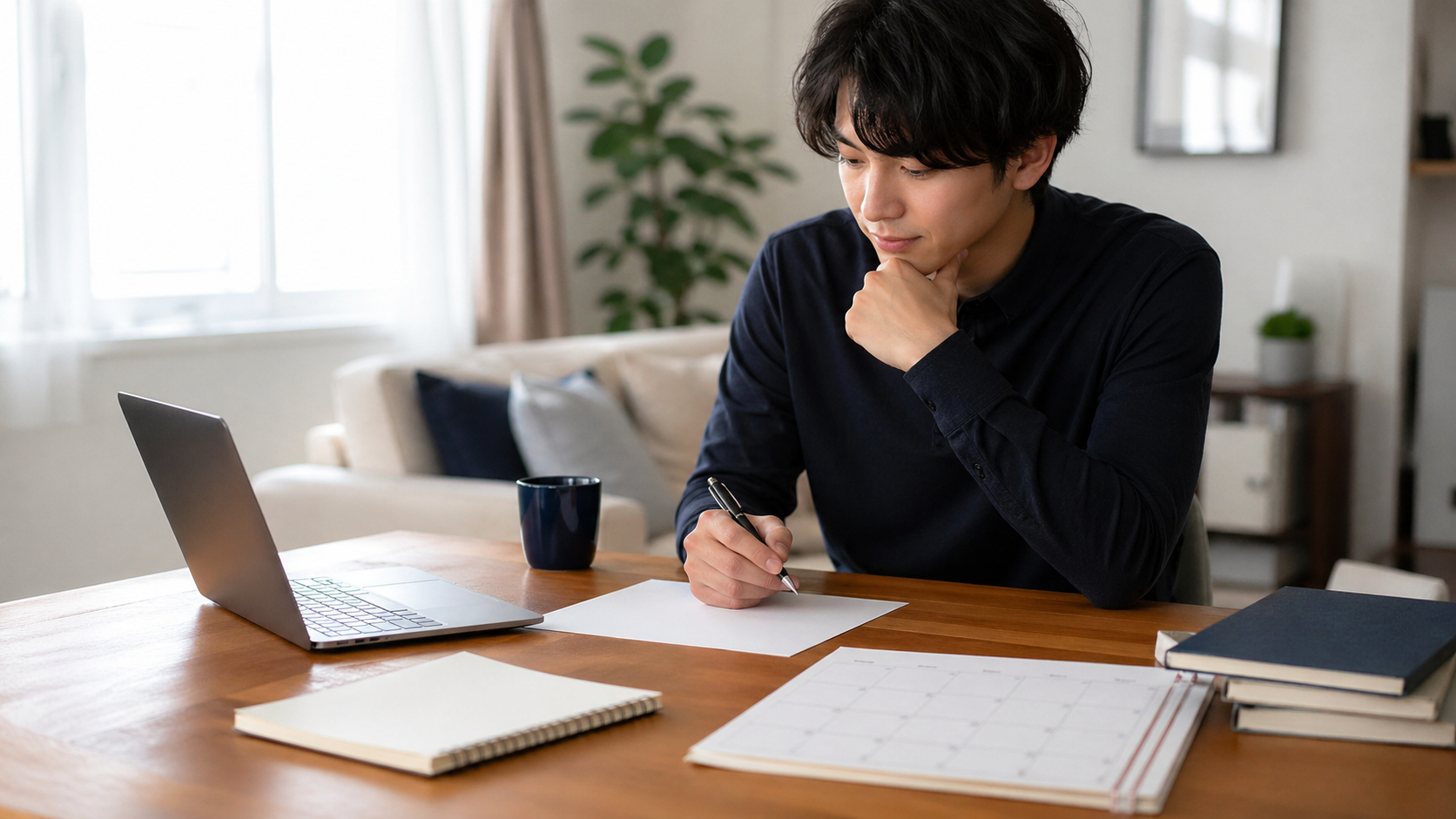辞める前の行動計画を作る若手会社員