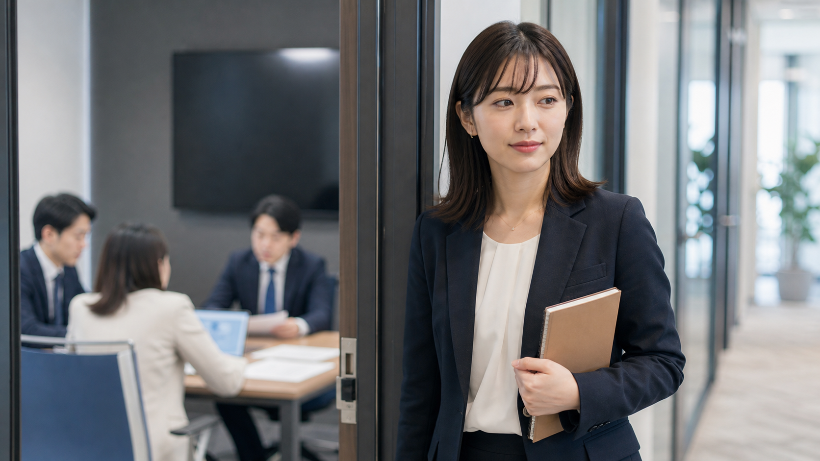 敬語の指摘を受けた後に落ち着いて職場対応を考えるビジネスパーソン