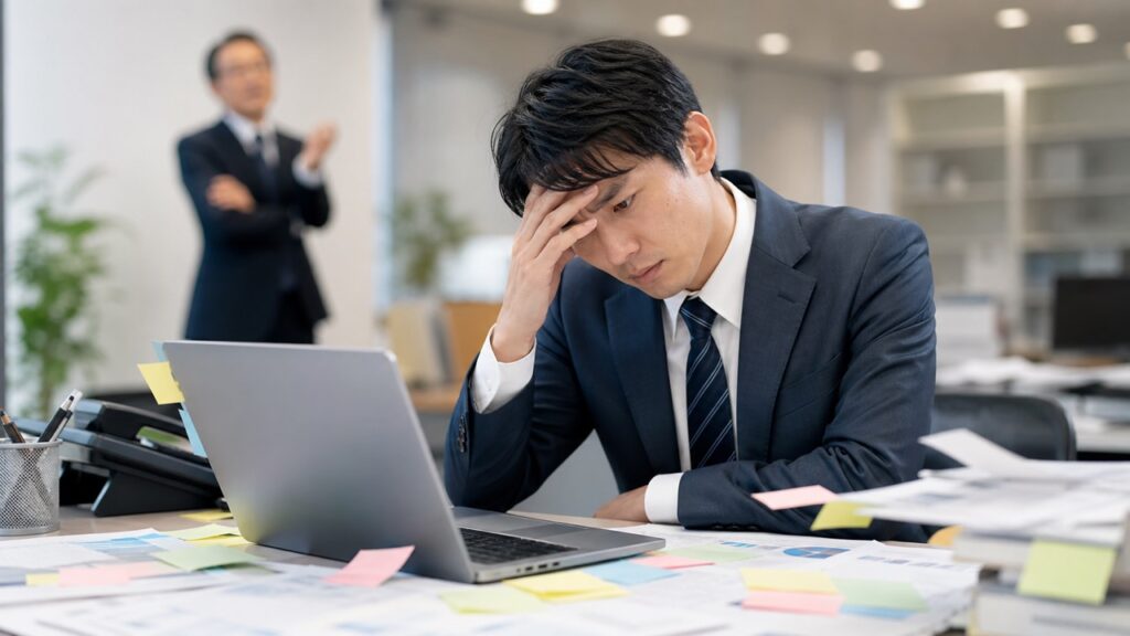 言うことがコロコロ変わる上司に疲れる会社員