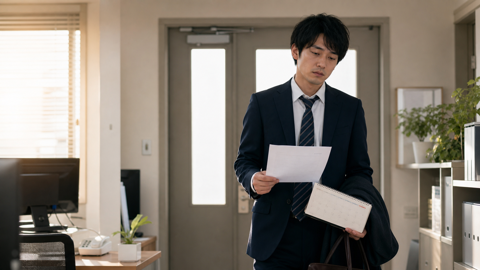 退職時の有給消化を拒否された時の対処を考える会社員