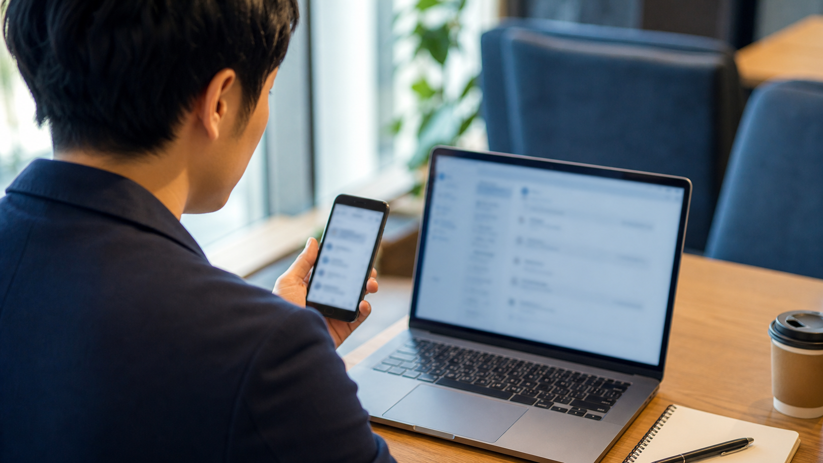 SNSとビジネス文脈で英語例文を使い分ける会社員