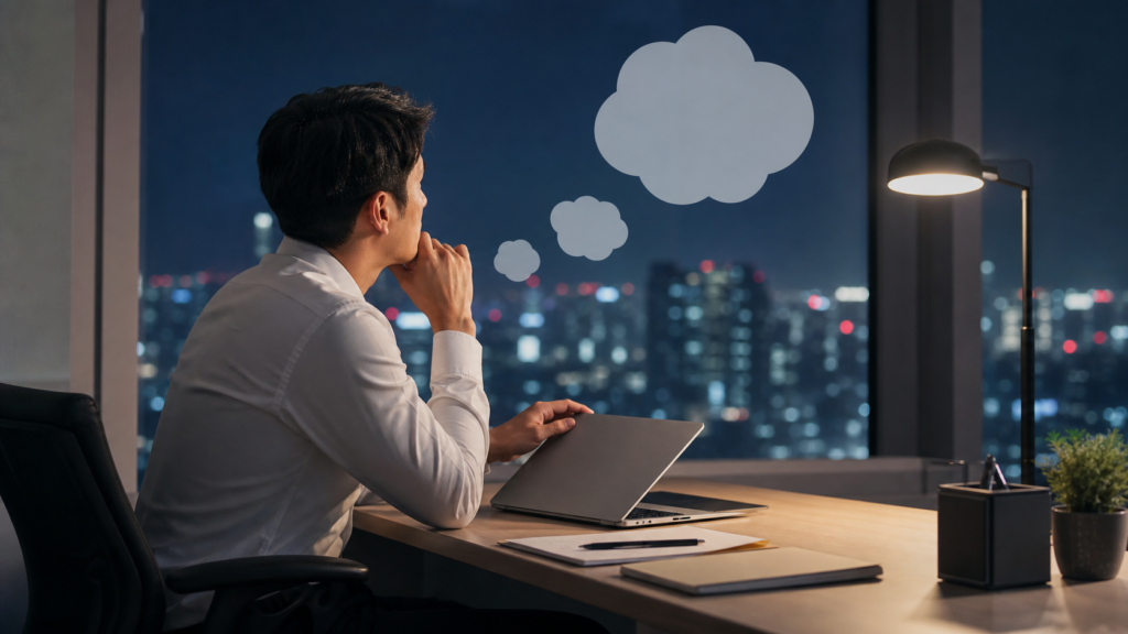 社畜の英語スラングを考える夜の会社員