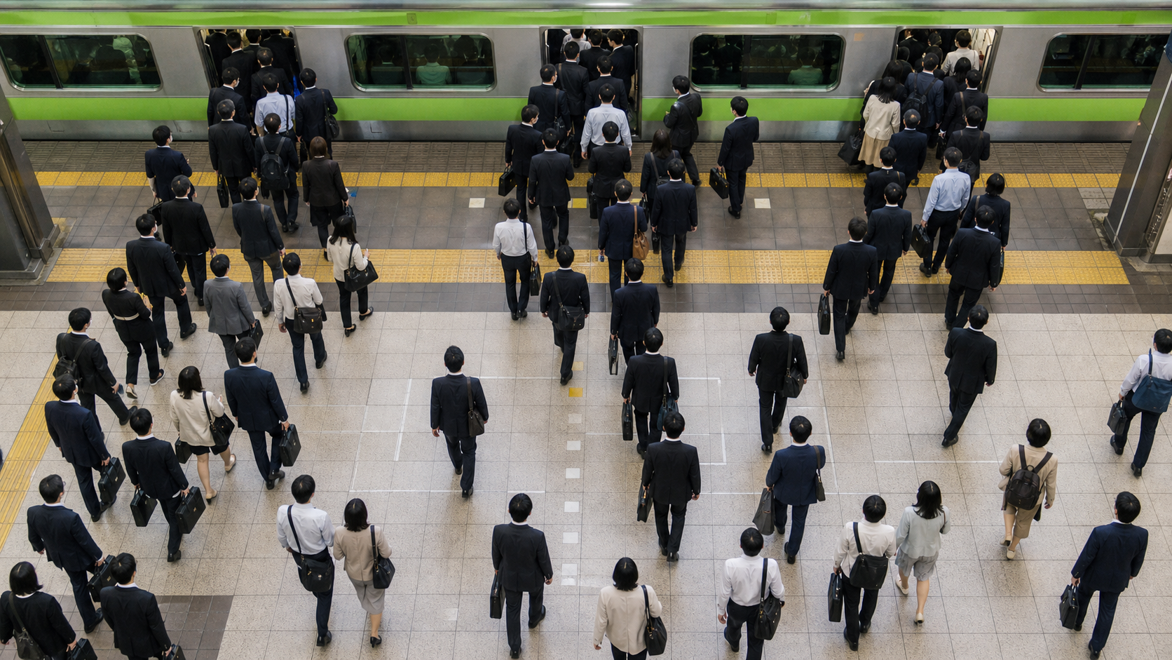 満員電車サバイバルで乗客の隙間を読む攻略ルートのイメージ
