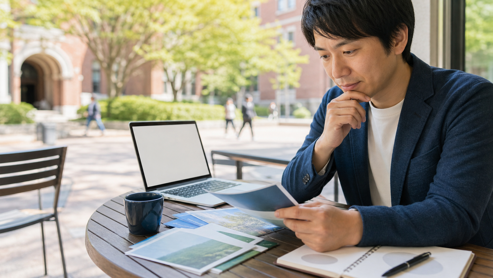 社会人が大学入り直しの選択肢を比較している様子
