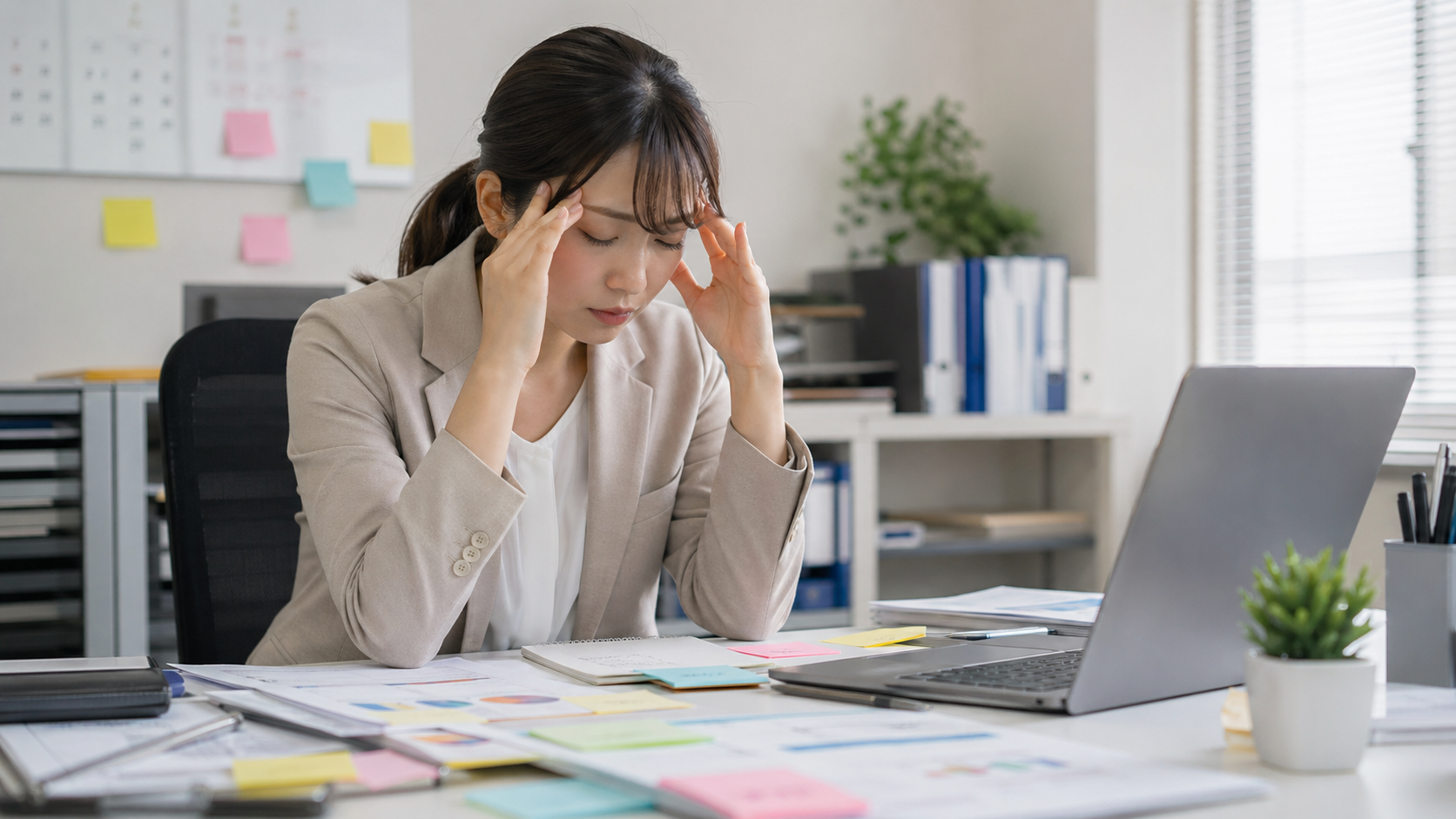 仕事が適当になる原因として疲労と業務過多を感じる会社員
