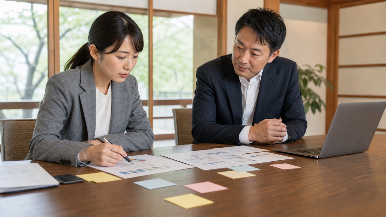 仕事で大失敗した直後に上司へ報告し状況を整理する様子