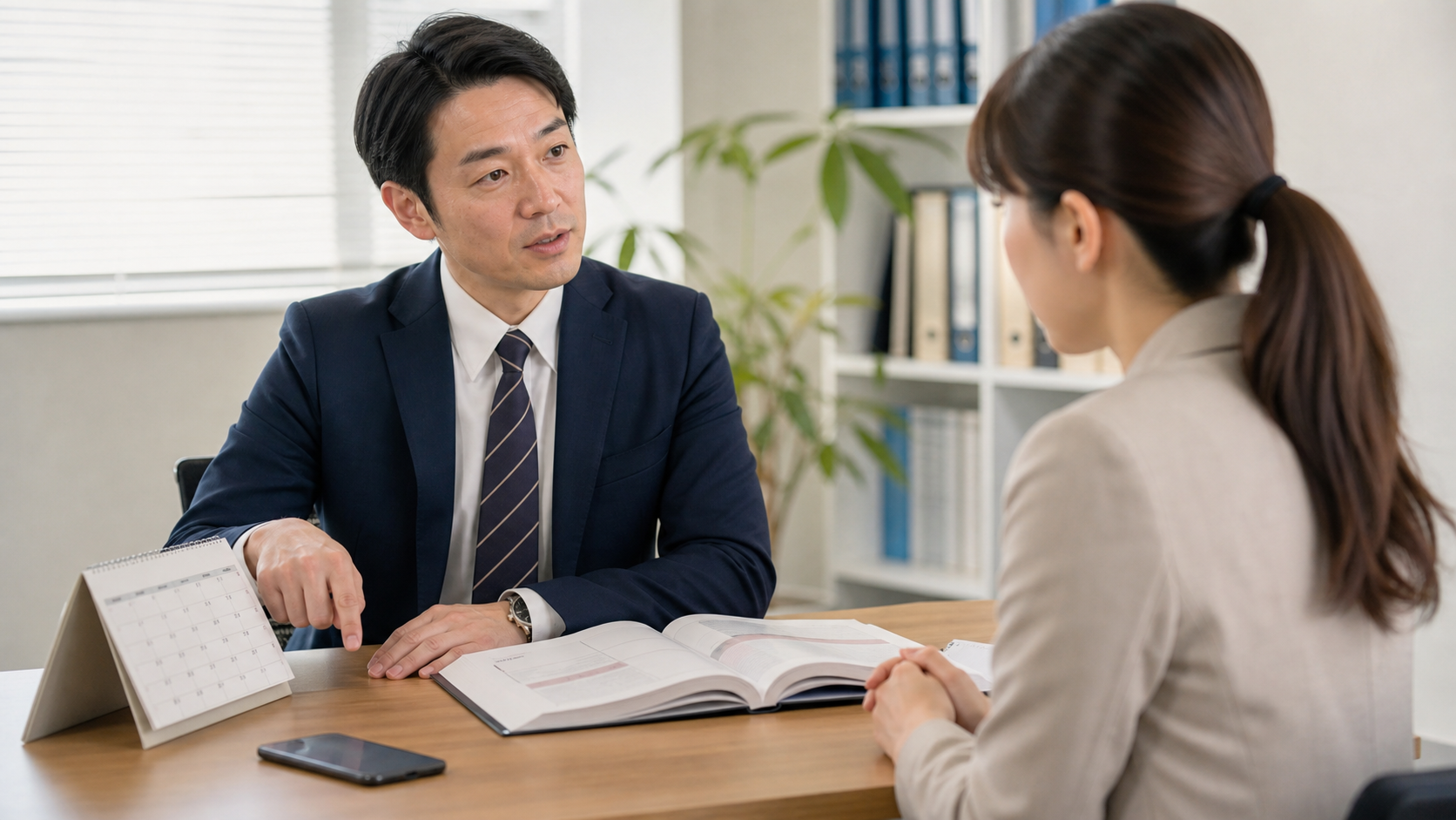 欠勤日数と就業規則を確認する面談