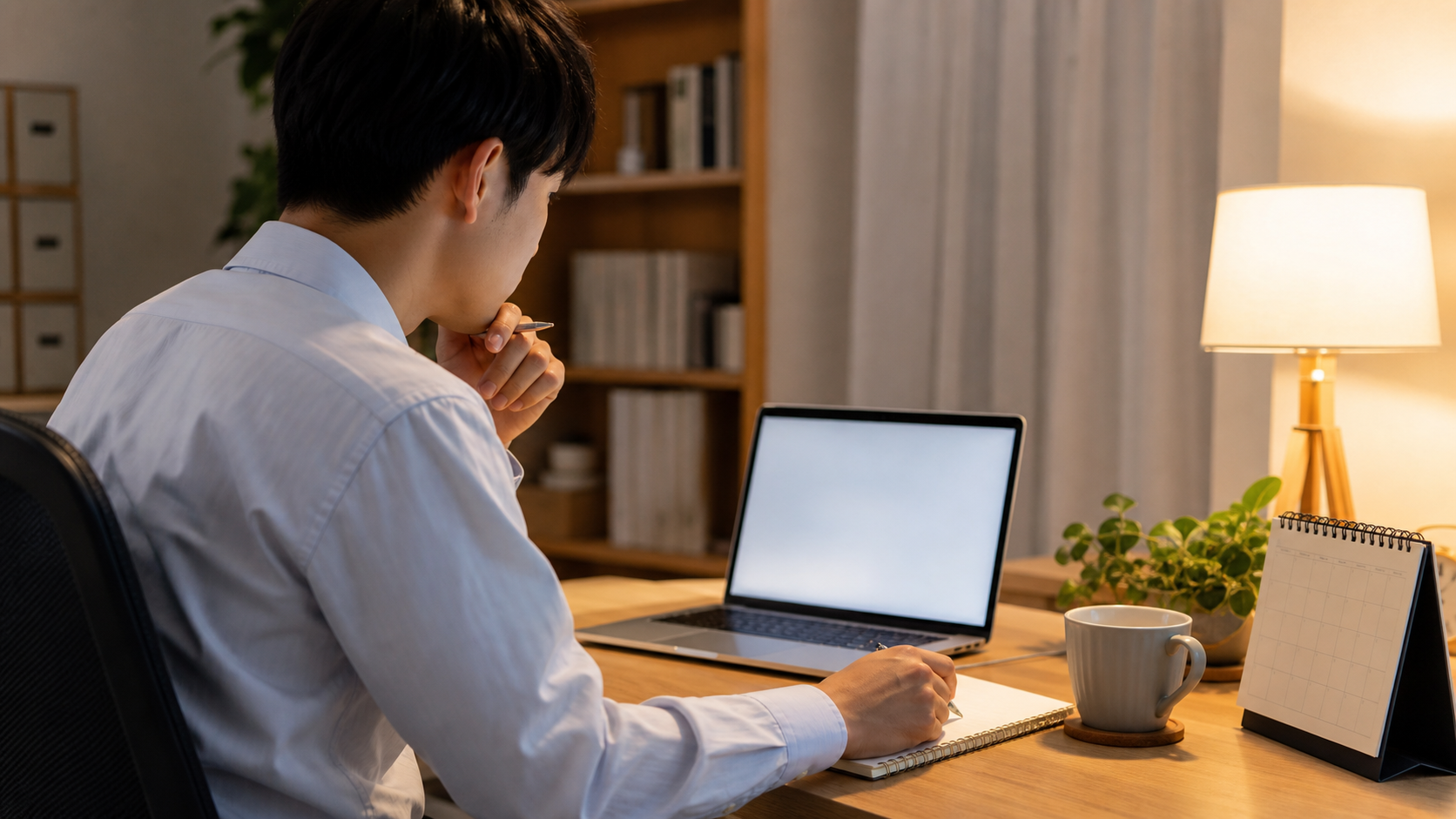 仕事が長続きしない人が次の働き方を計画する様子