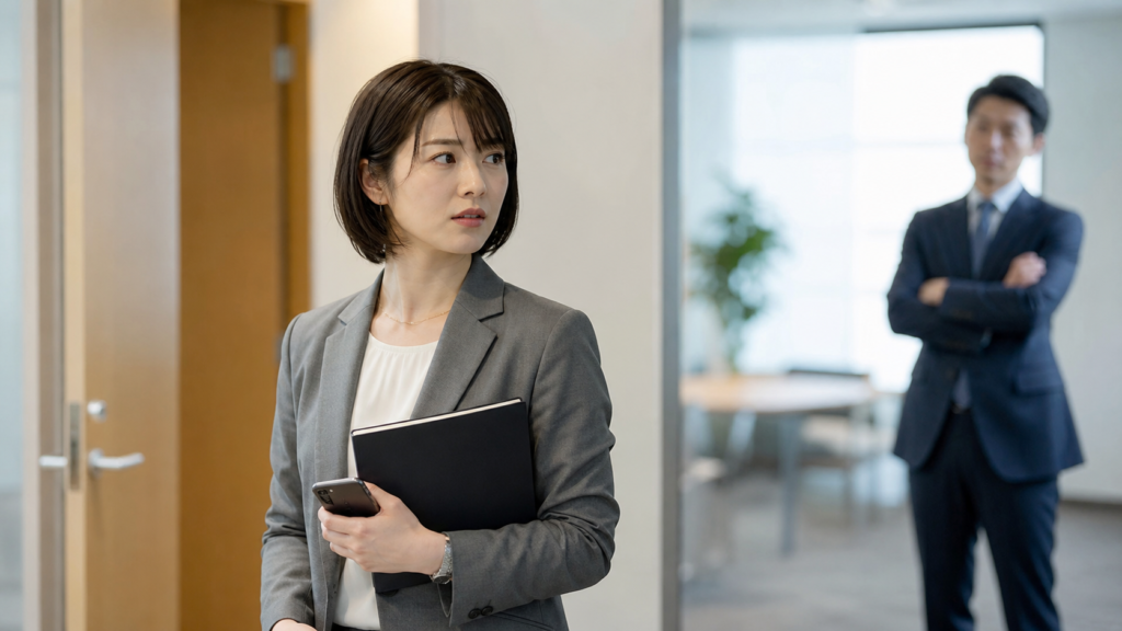 上司の嫌がらせから距離を取り安全な相談先を探す会社員
