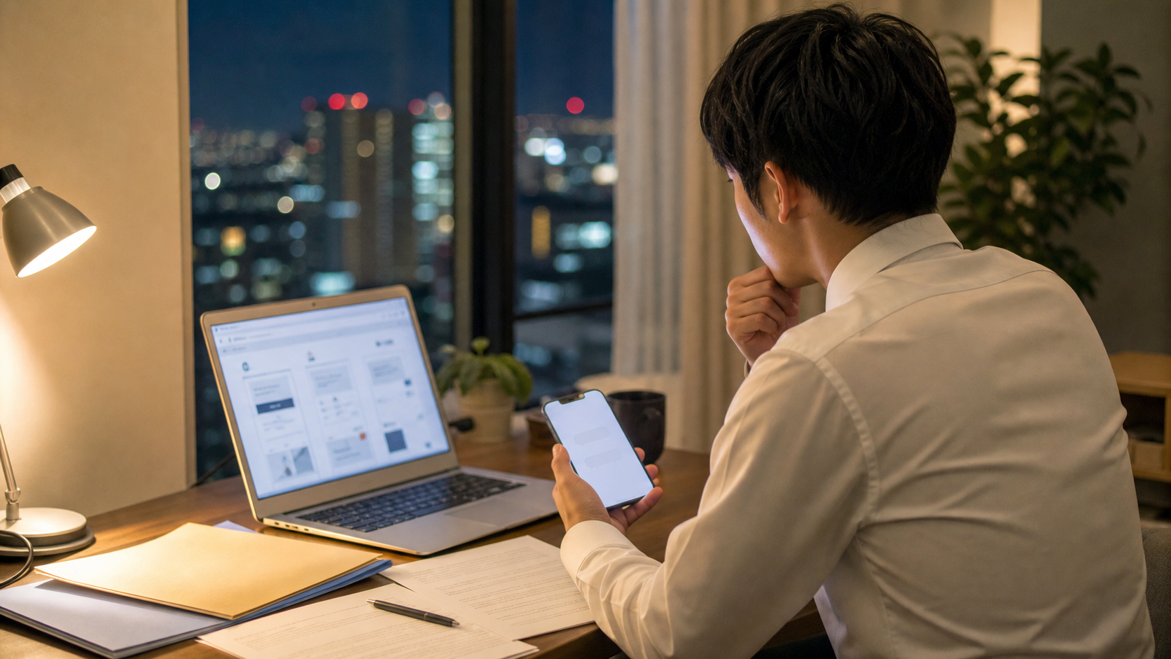 退職代行の選び方を調べる会社員