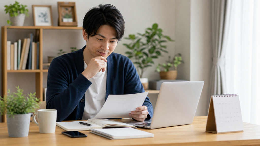 失業保険を使って転職準備を進める会社員