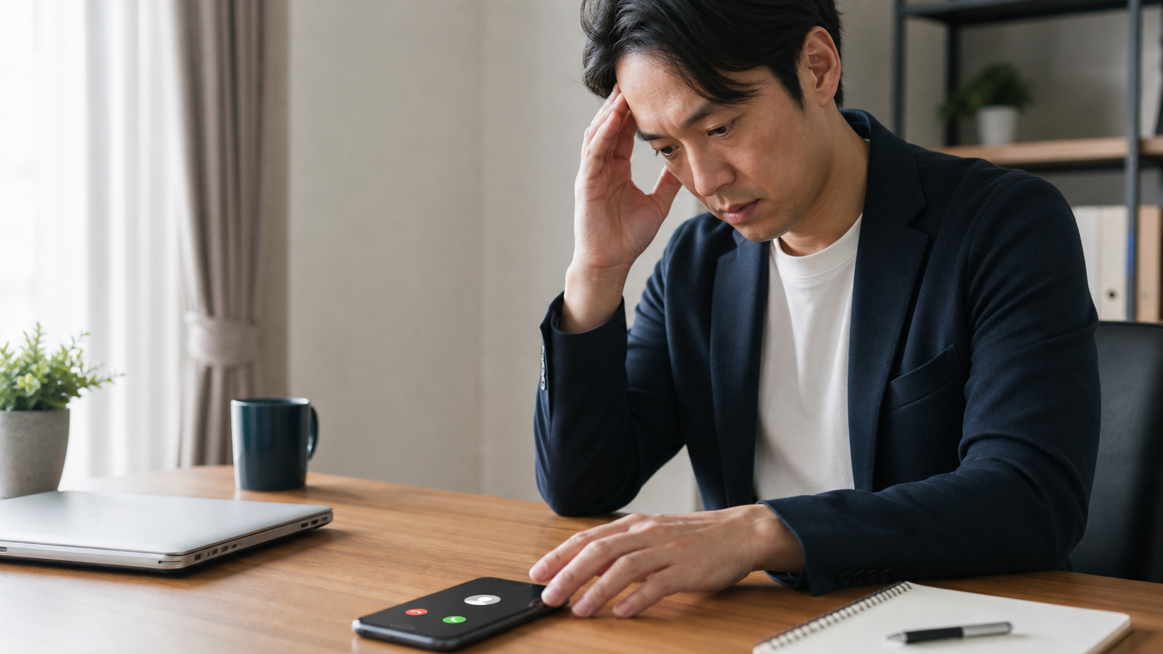 退職代行後に会社から電話が来て不安になる会社員
