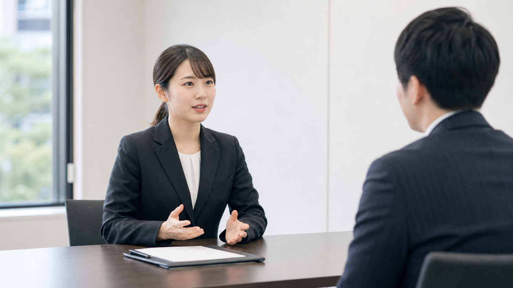 試用期間退職の理由を面接で前向きに伝える様子