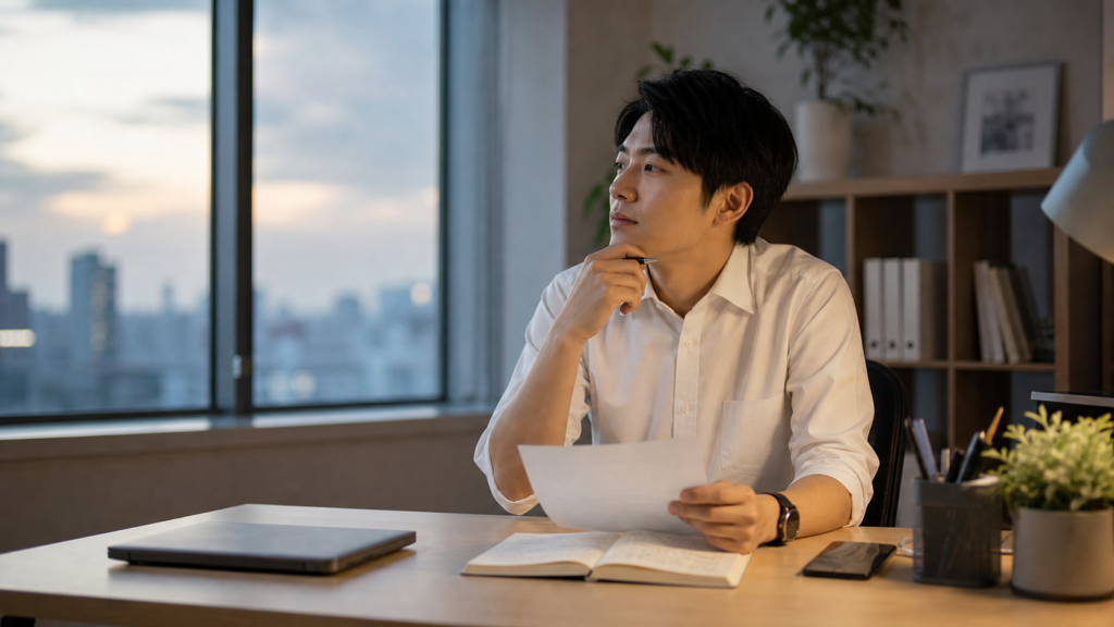 仕事を辞めるのは逃げか悩み、退職判断を整理する会社員