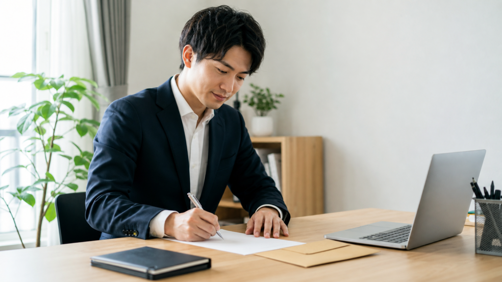 退職届を受け取ってもらえない時に落ち着いて書類を準備する人