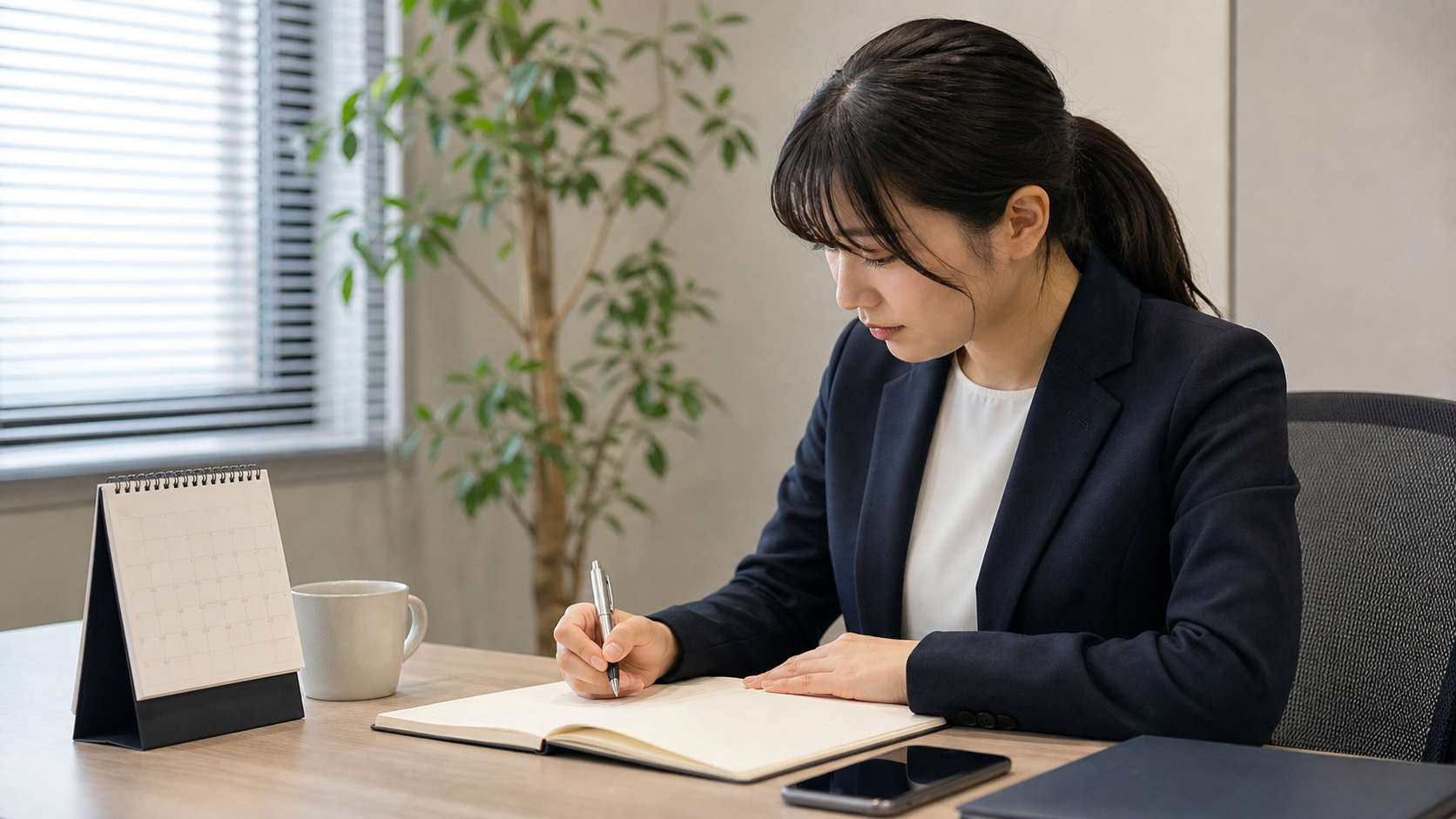 仕事を教えてもらえない状況を記録して相談準備をする場面