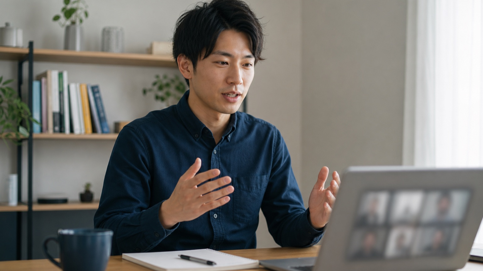 休職理由をオンライン面接で説明する人
