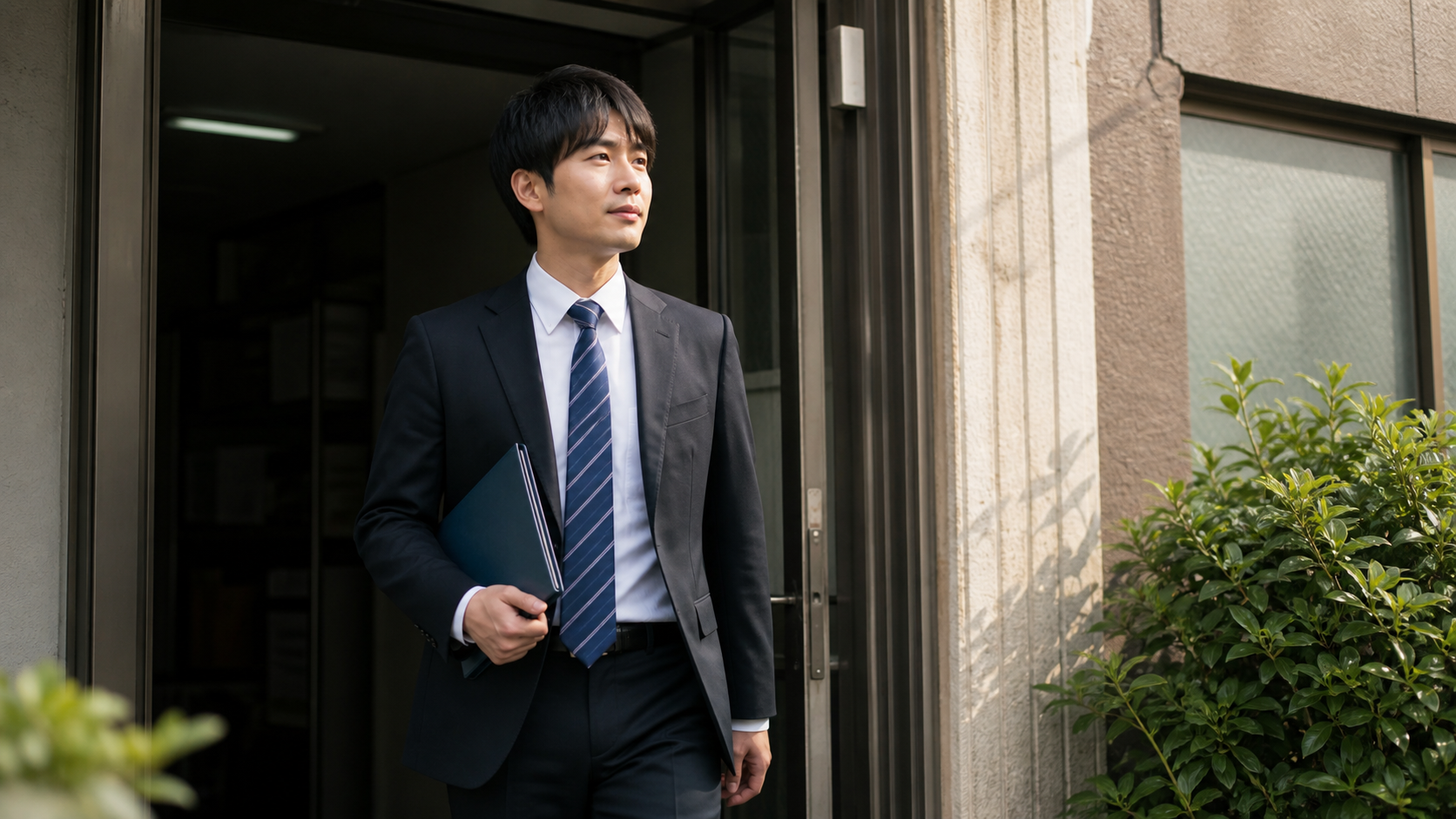 ワンマン社長の会社を辞める決意をして明るい方向へ歩き出す会社員