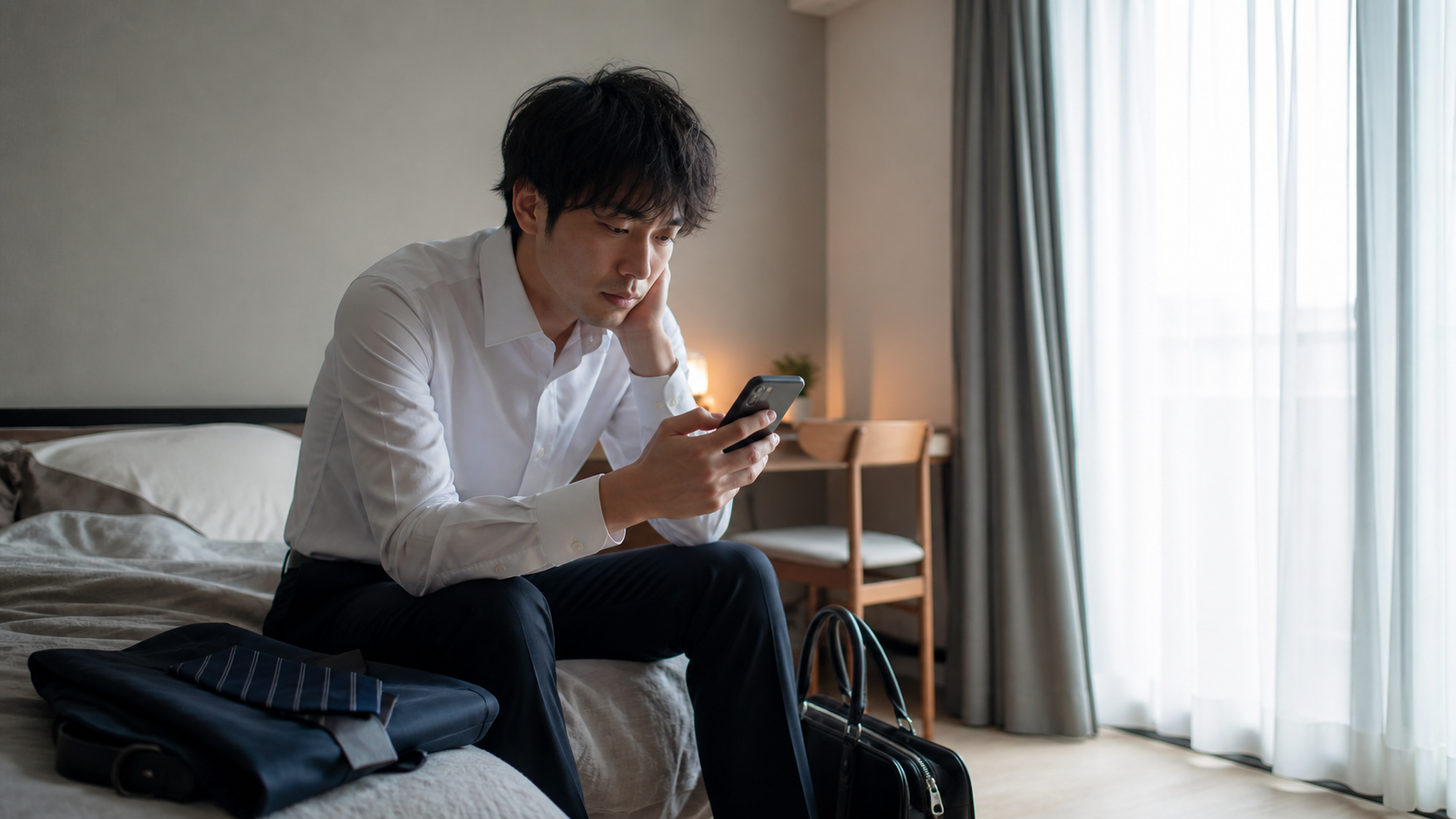 仕事を休みがちで朝に出勤連絡を迷う会社員