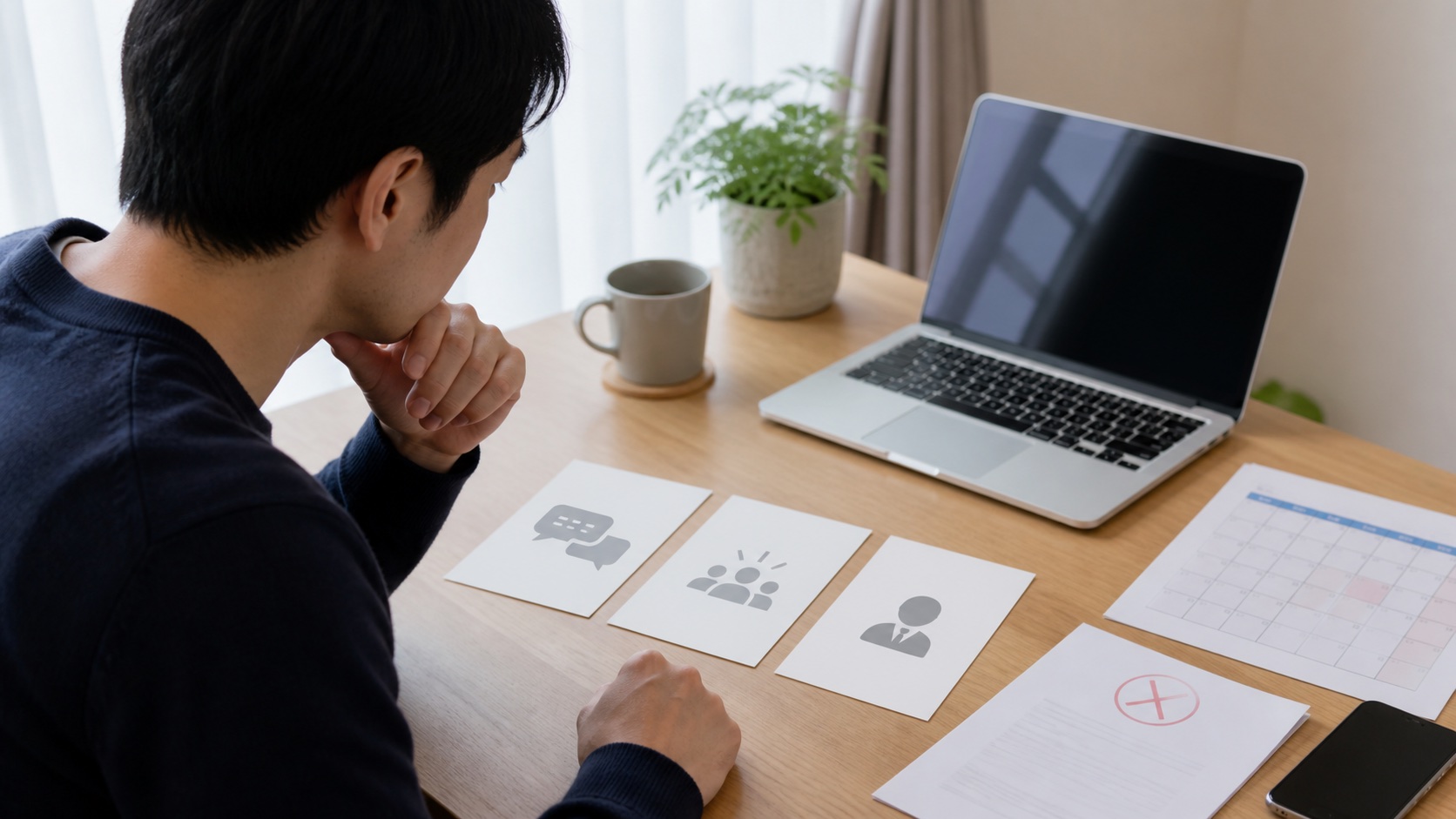 有給消化を拒否された時に退職代行の対応先を比較する様子
