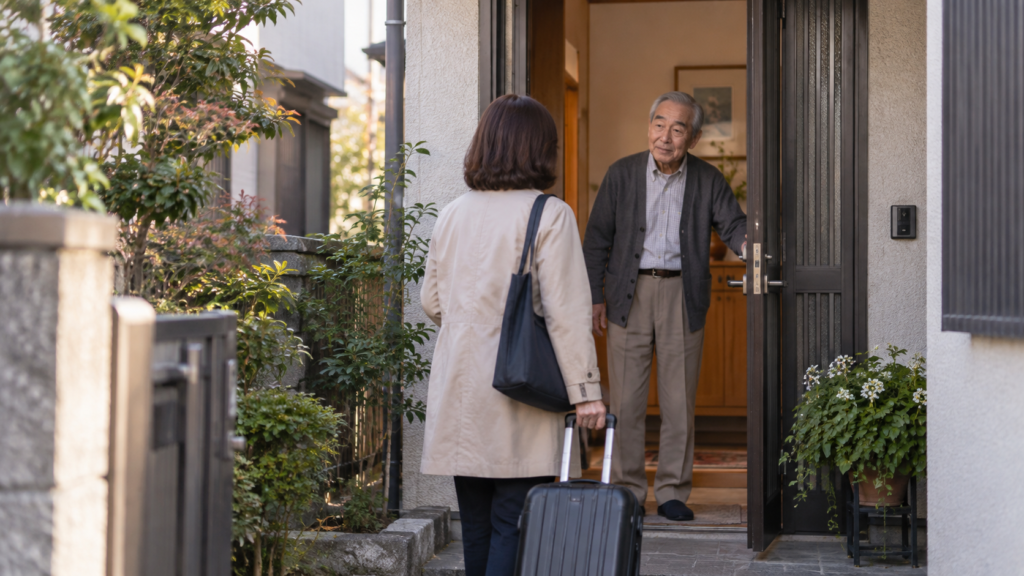別居する父の自宅を訪ねた成人の娘