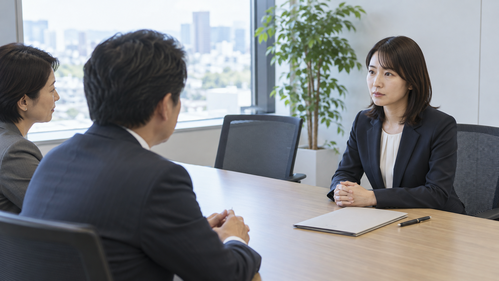 退職提案の書類に即署名せず話を聞く会社員