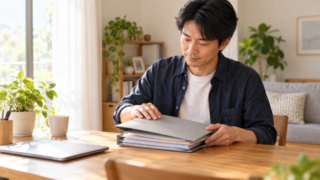 確定申告の資料をまとめて保管するイメージ