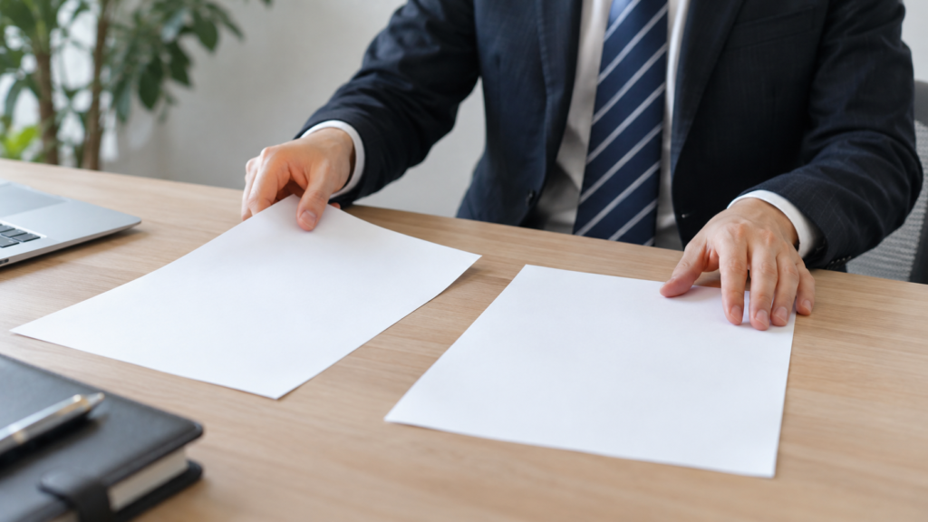 受検と情報提供の手続きを分けて確認する手元