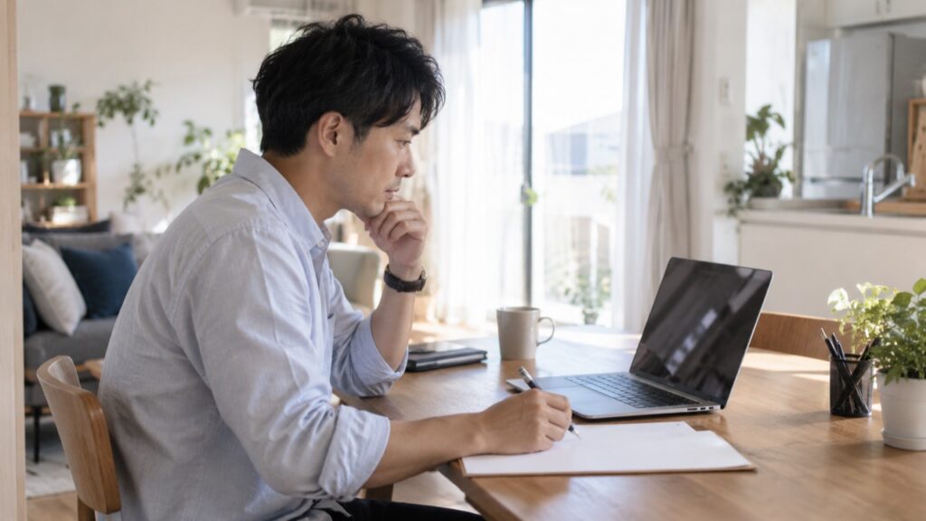 研修費の返還請求への回答を準備する会社員
